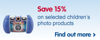 Save 15% on selected children's photo products